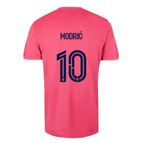 Camiseta Real Madrid Segunda Equipación NO.10 Modric 2020-2021 Rosa